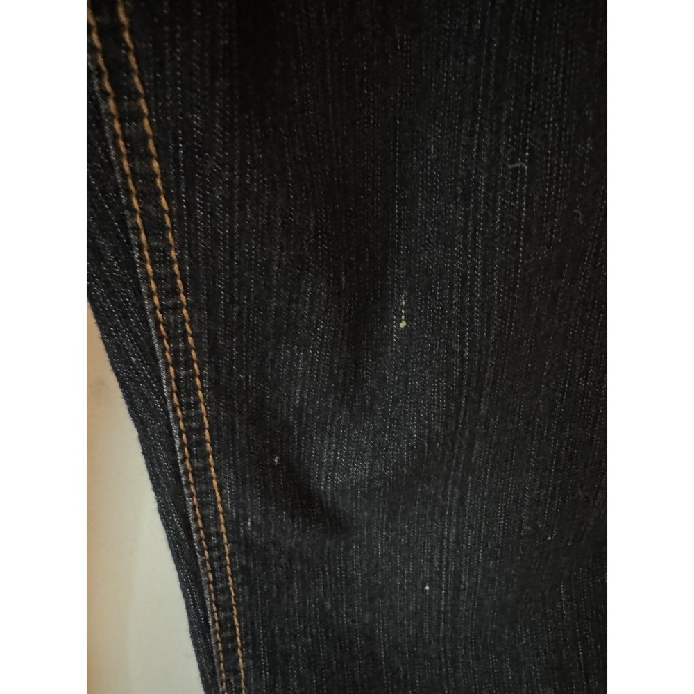 Vintage 2000's Y2K Low Rise Flare Jeans Dark Wash Button Pockets Stretch Sz 13 - Picture 9 of 10